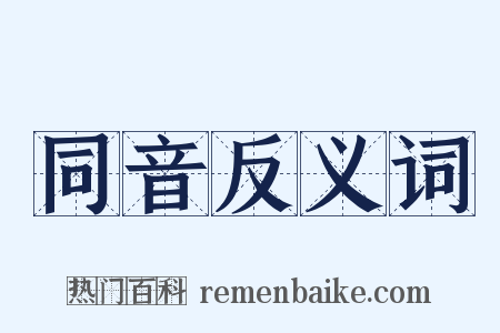 同音反义词是什么意思的图片
